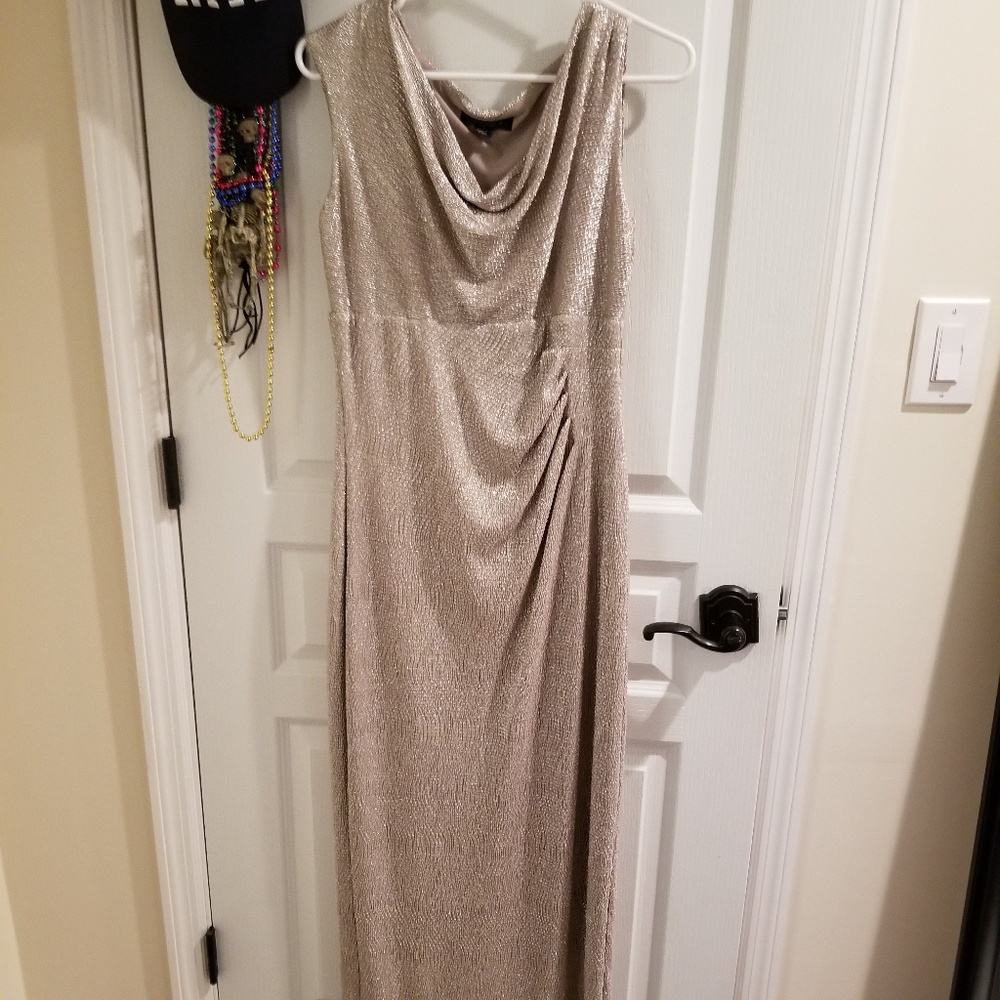 Gold Ralph Lauren fitted gown size 8